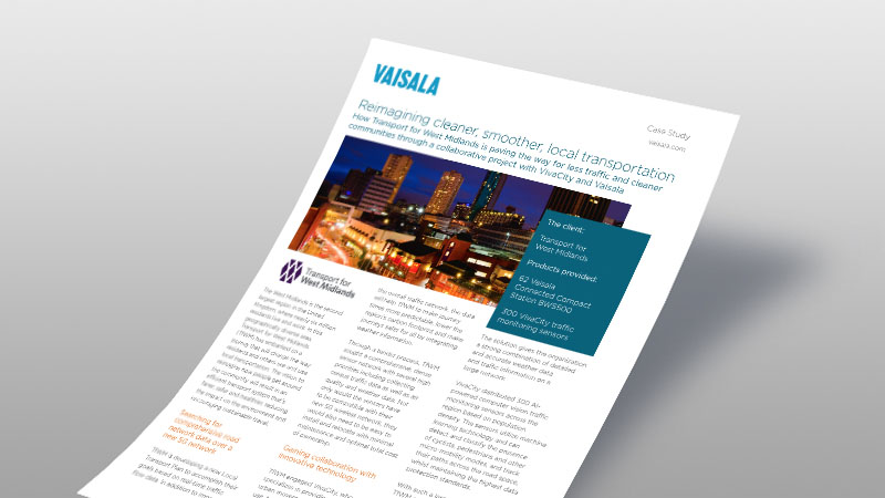 Vaisala solutions for traffic management systems, traffic weather, traffic management