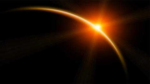太阳在行星背后升起