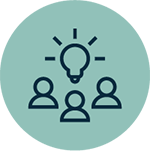 Customer training icon.