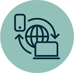 Remote monitoring icon.