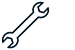 Pictogram of wrench tool.