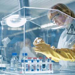 Woman in lab