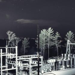 Substation at night