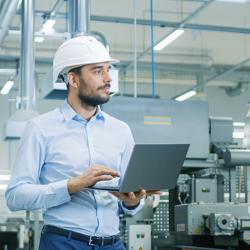 Man in industrial setting