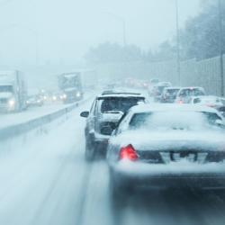 Cars in snow